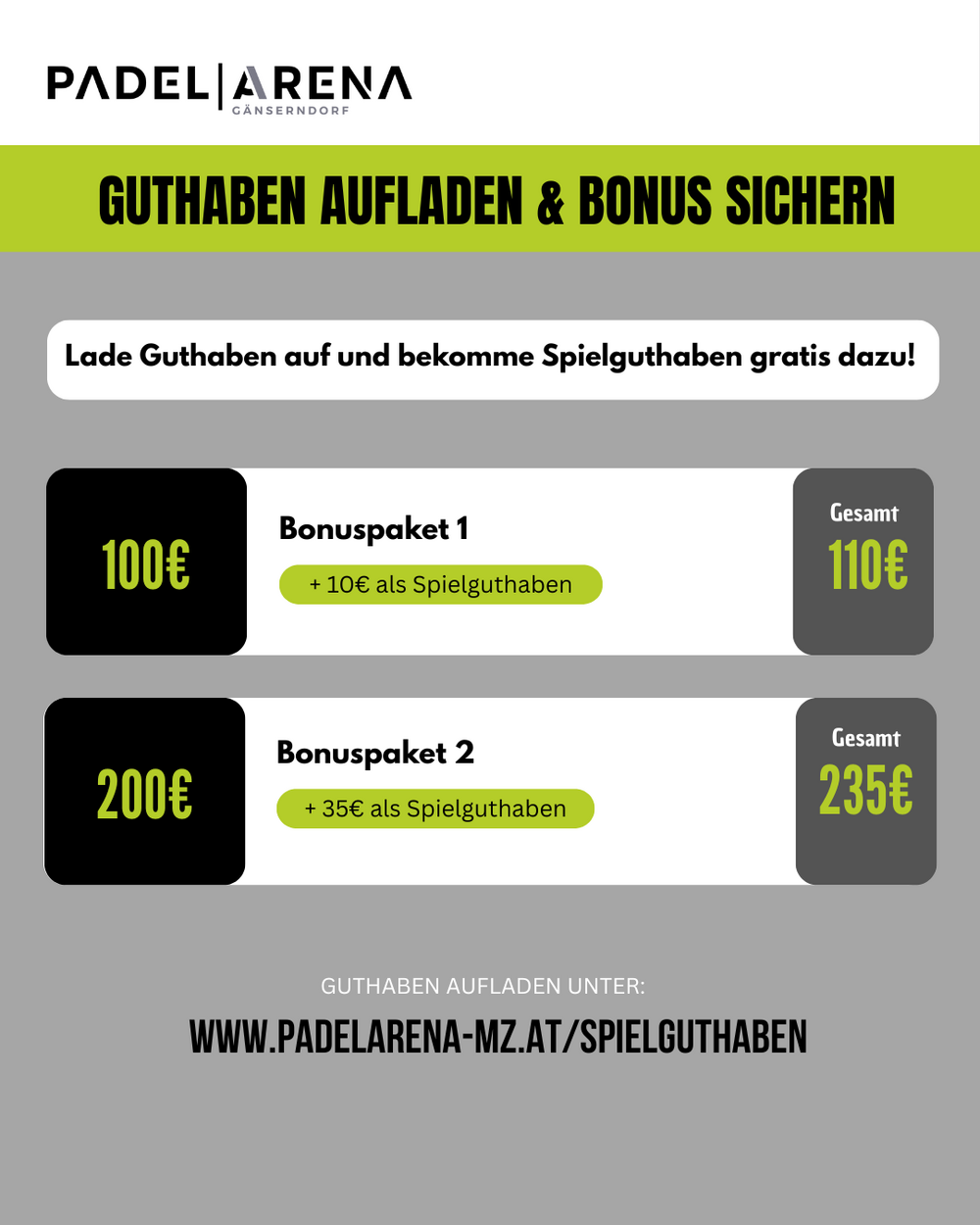 BONUS SICHERN & MEHR SPIELEN